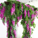 Butterfly dance high simulation wisteria flower string with extended petals and flower vine