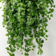 Simulated ivy wall hanging decorative plastic hanging basket with green leaves