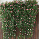 Simulated victorian rose wall hanging rattan decoration