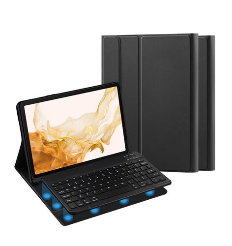 三星Galaxy Tab S7FE保护套S7plus防摔11英寸12.4平板SM一T736b键盘SMt733笔槽738U硅胶T870外壳T730硅胶全包 - 图1