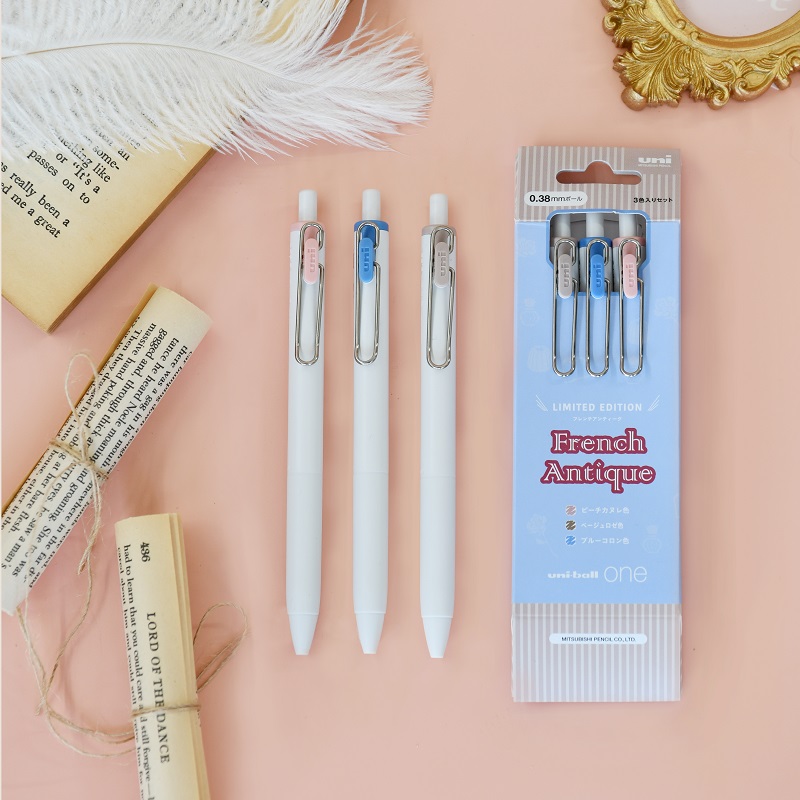 【免费刻字】日本三菱小浓芯限定色套装uniball one按动式速干中性笔ins黑科技学生考试手账彩色水笔0.5/0.38 - 图2