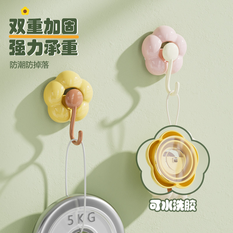 吸盘挂钩真空强力无痕收纳免打孔粘钩家用厨房门后浴室卫生间钩子