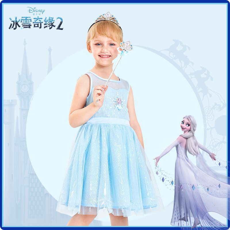 迪士尼正版公主裙白雪公主女童洋气礼服睡美人贝儿连衣裙童装仙帝_虎窝淘