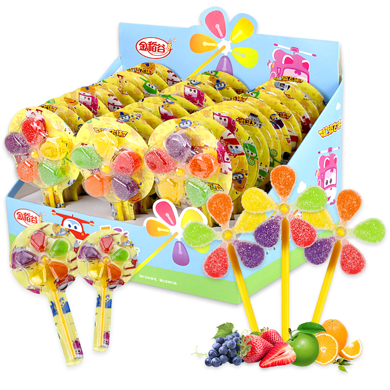 莓熊鸭组合软糖风车糖棒棒糖水果糖维C果汁软糖儿童节糖果小零食