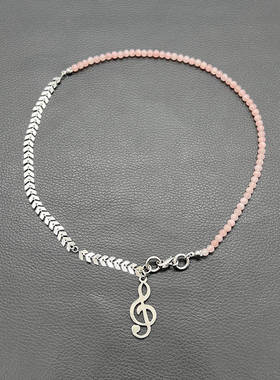 白敬亭圆珠拼接项链耳骨夹套装