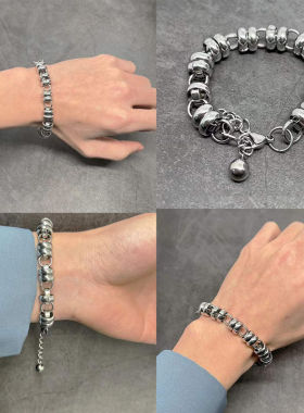 马嘉祺同款圈扣相伴手链环镯钛钢