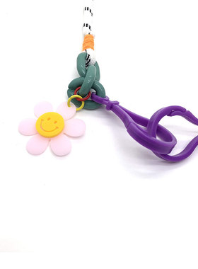 庄达菲铃铛花朵钻石口罩眼镜项链