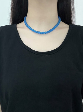 2022抖音明星同款蓝色猫眼石琉璃