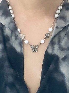 街舞4张艺兴同款银光珠毛衣项链