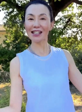 张曼玉同款抹黑钛钢珍珠拼接项链