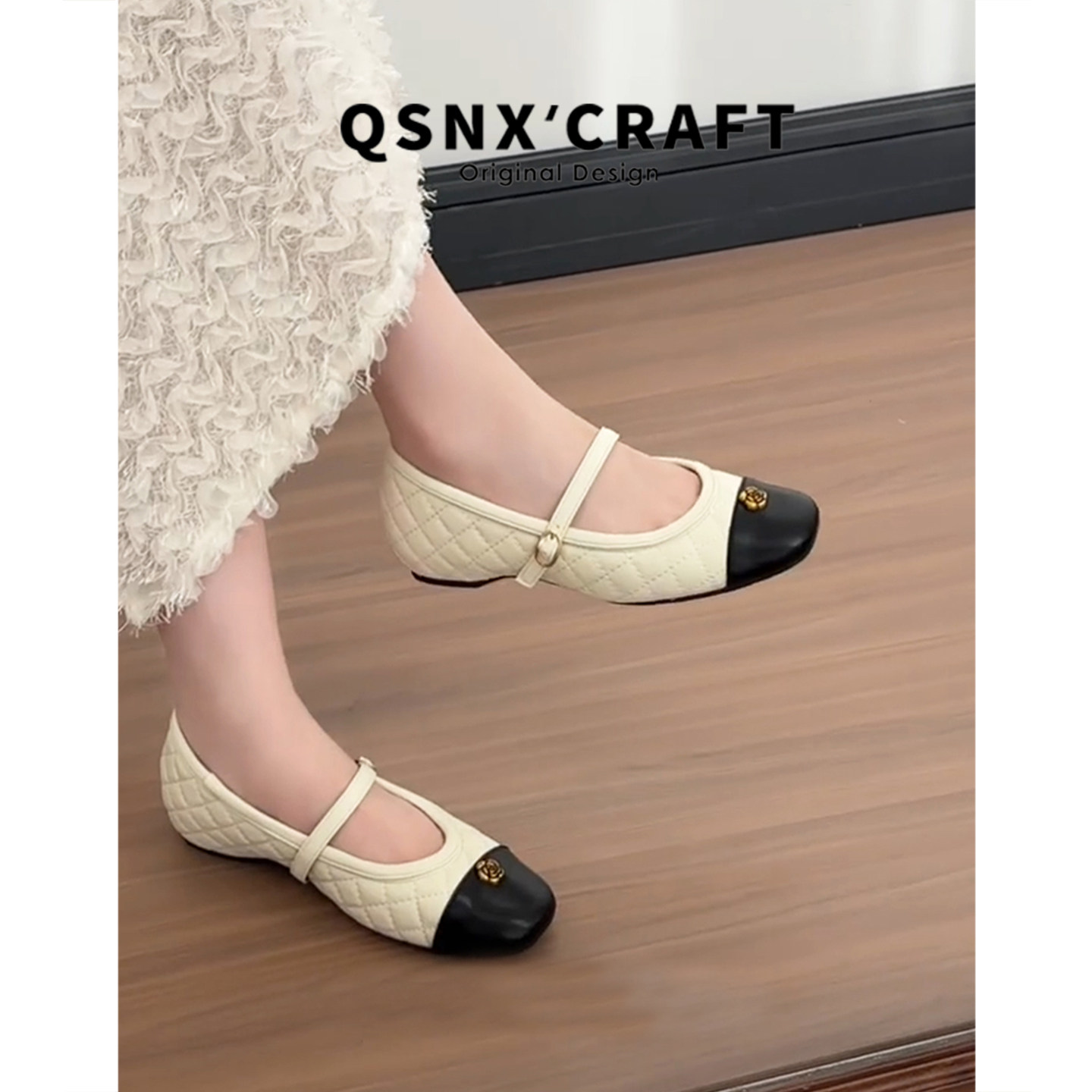 羊皮版~法式内增高玛丽珍鞋女2025新款一字扣菱格软底小个子单鞋,淘宝优惠券,粉丝福利购,淘宝优惠卷