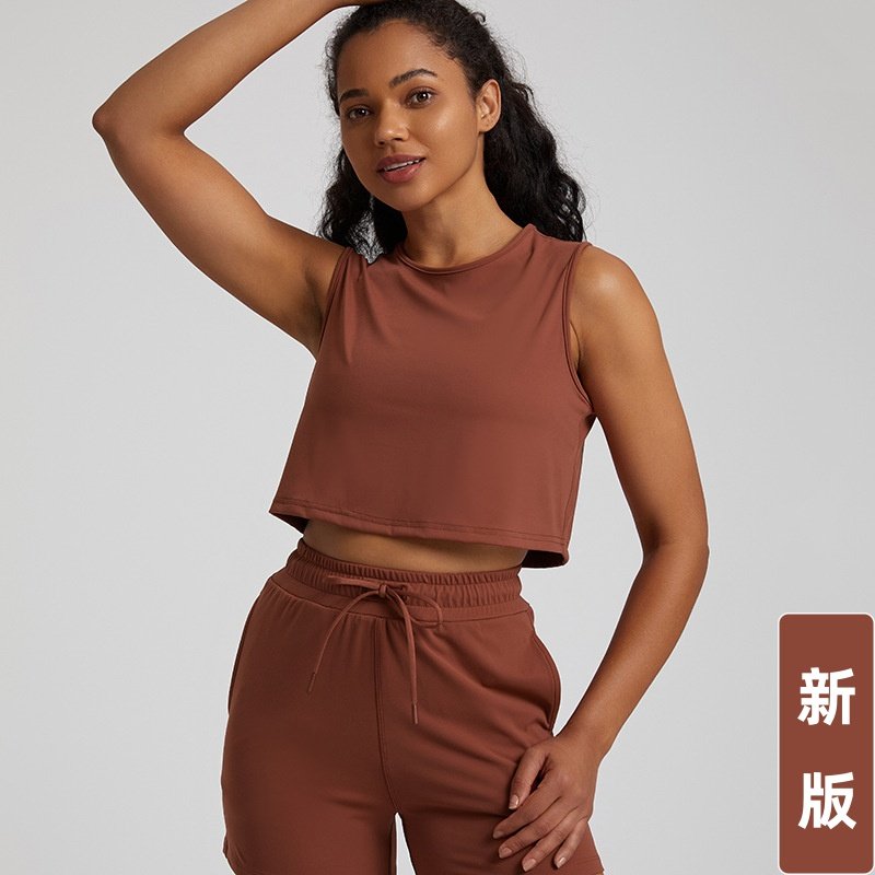 圆领无袖款速干运动T恤女 户外休闲健身背心透气百搭瑜伽罩衫速干,淘宝优惠券,粉丝福利购,淘宝优惠卷
