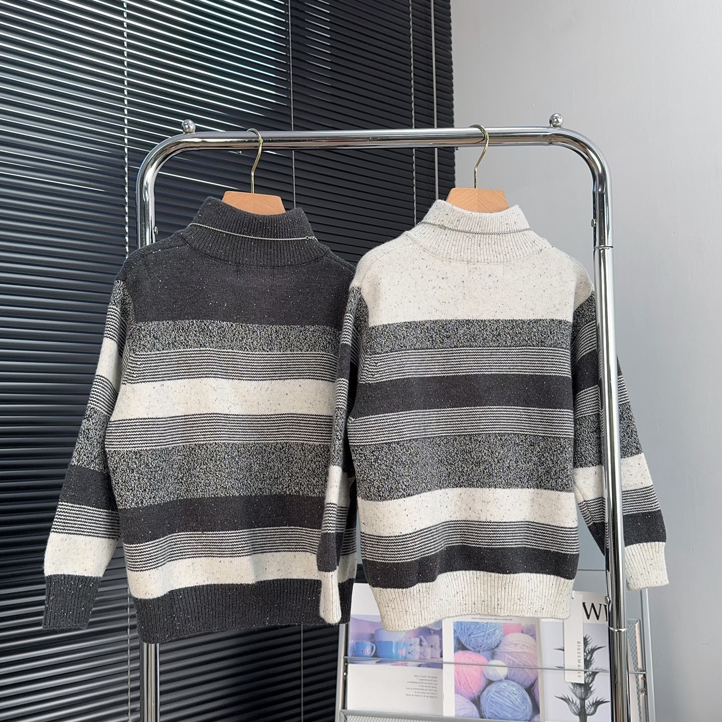 G+童装男女童半高领毛衣冬季中大童条纹针织衫儿童羊毛衫潮52860,淘宝优惠券,粉丝福利购,淘宝优惠卷