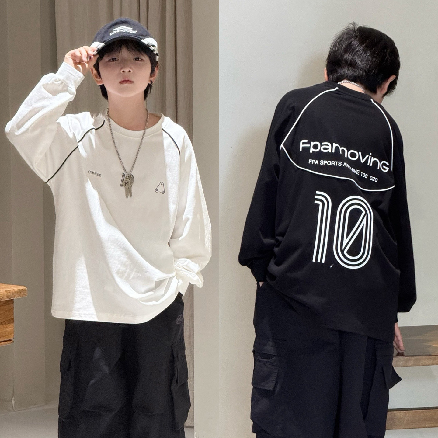 玺哆哆童装男童长袖T恤2025秋季中大童百搭上衣儿童打底衫潮60590,淘宝优惠券,粉丝福利购,淘宝优惠卷