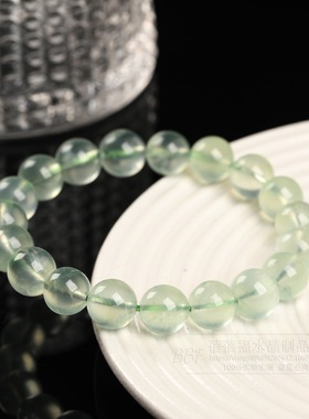 蓓蓓福水晶 天然7A级葡萄石手链 冰润葡萄石手串 绿色葡萄石批发