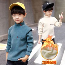 Boy gush thickened with undershirt children high collar suede clothes autumn and winter new CUHK Tong Han version Boys warm clothing