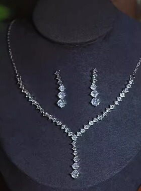电镀白金保色高级感女项链