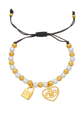 U50手链欧美简约精致钢珠锁头桃心女式百搭小众设计感高级手绳