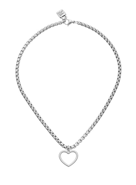 少女甜心可盐可甜不锈钢原宿爱心朋克蹦迪网红锁骨链心形项链女