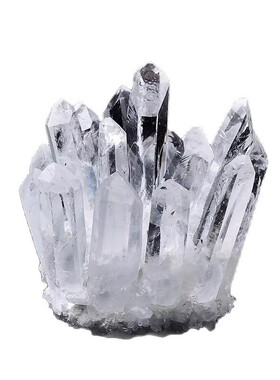 天然白水晶晶簇 矿石标本 白水晶晶簇家居装饰工艺品摆件厂家