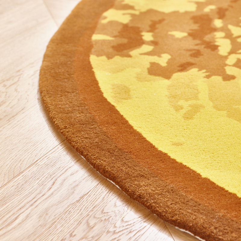 Li and Wu 设计师定制设计木纹圆形地毯卧室客厅复古抽象纹路艺术 - 图2