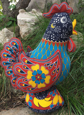 真品手工吉祥物公仔抱枕生肖鸡