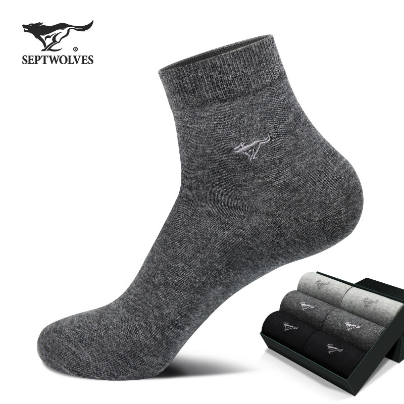 七匹狼男士袜子纯色 七匹狼内衣短袜/打底袜/丝袜/美腿袜