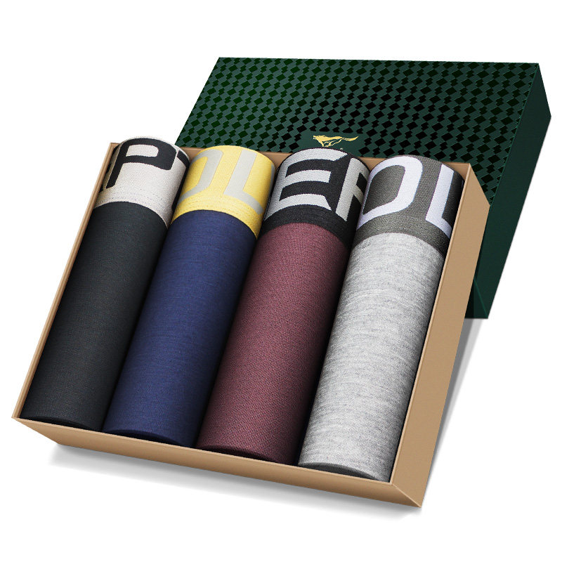 七匹狼官方男士平角裤冰丝大码短裤 七匹狼内衣内裤