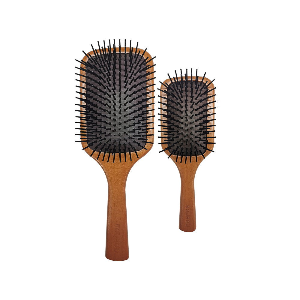 ROUROU定制梳子气囊气垫梳化妆梳按摩头皮防静电护发榉木大号,淘宝优惠券,粉丝福利购,淘宝优惠卷