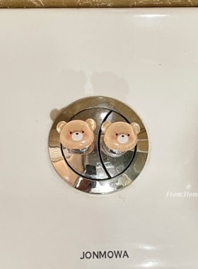 软萌小熊马桶按压器冲水按键