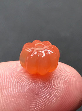 9MM红绿灯糖心玛瑙南瓜珠隔珠文玩核尖百香籽手串DIY饰配珠顶腰珠