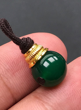 10MM绿玛瑙新款灯泡三通DIY文玩108星月椰蒂手串配饰配件佛头佛塔