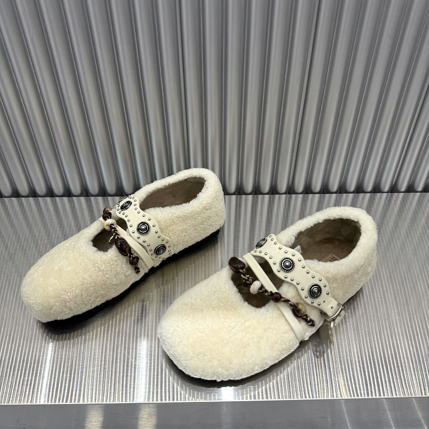 欧洲站女鞋2025年冬季新款欧货羊羔毛加绒保暖低跟平底玛丽珍鞋,淘宝优惠券,粉丝福利购,淘宝优惠卷