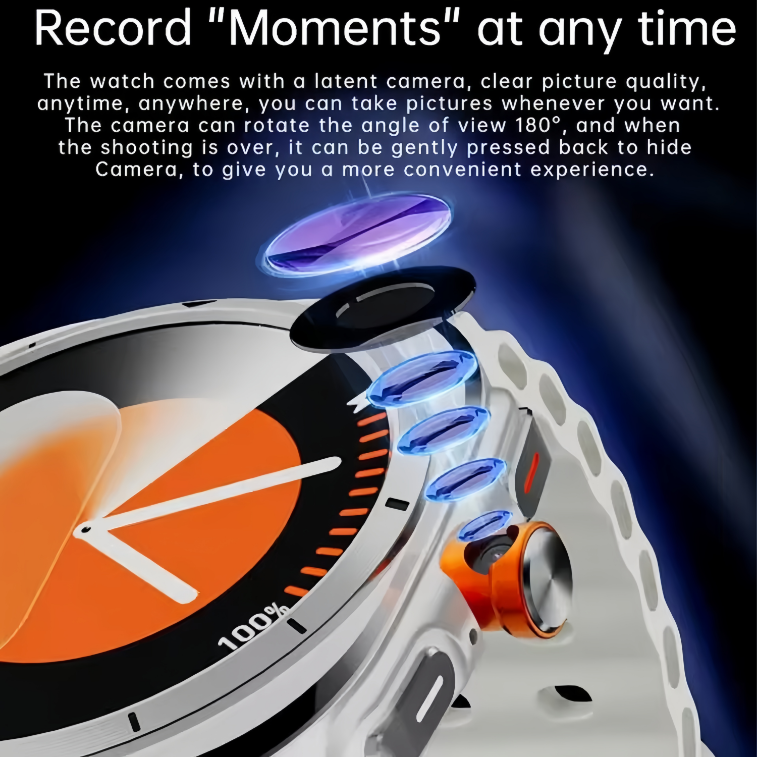 U8 Ultra插卡智能手表5G电话SIM卡WiFi安卓GPS旋转摄像头运动手表,淘宝优惠券,粉丝福利购,淘宝优惠卷