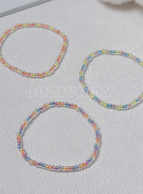【橘子yamy】原创配色设计超优米珠3mm单圈手链闺蜜款女 包邮