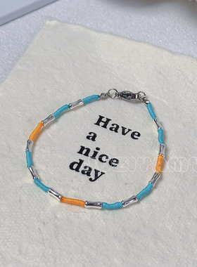 【竹节】编绳竹节手链细手链女