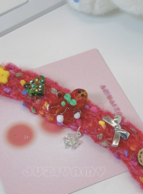 橘子yamy棒针针织圣诞手链包邮