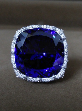 宝石925银夸张欧美戒指