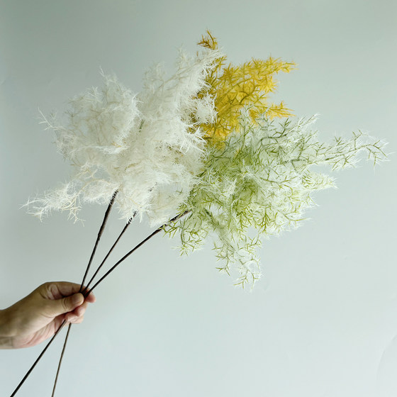 Simulated mist grass, rime flower, cotinus, fake flower, forest space wedding internet celebrity flower material, floral design, landscape decoration