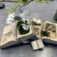 Simulated PU hand-feel ancient book creative book shape hanging simulated flower art and green plants landscape window decoration props