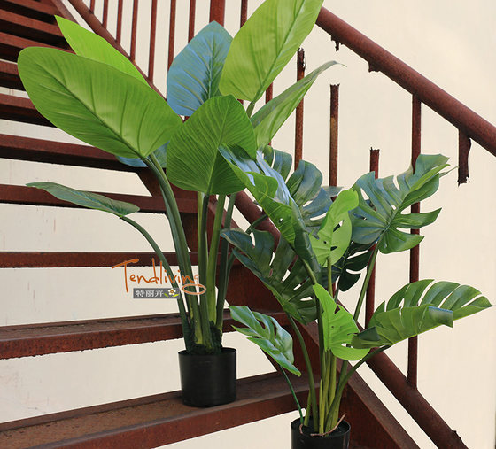 Nordic Chinese style balcony decoration potted plants