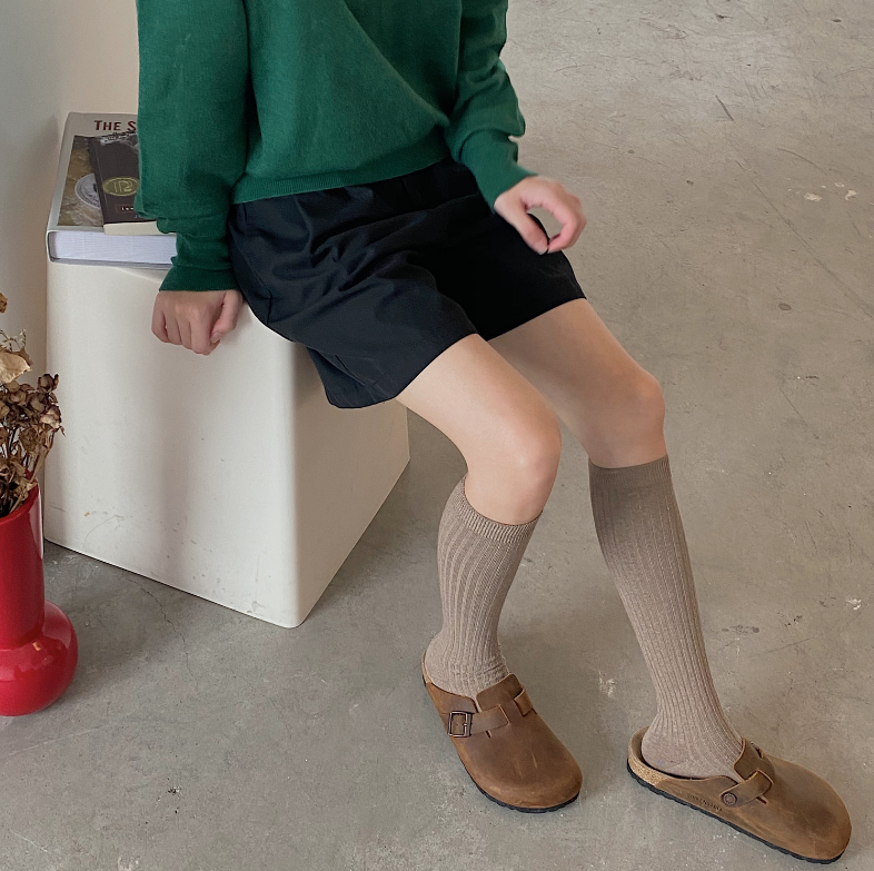 秋季新款小腿袜女ins潮及膝袜纯色袜子棉质秋天百搭长筒袜简约,淘宝优惠券,粉丝福利购,淘宝优惠卷