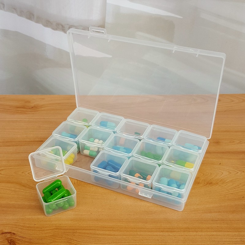 便携随身独立单格小药盒一周大容量15格早中晚药丸药品分装收纳盒,淘宝优惠券,粉丝福利购,淘宝优惠卷