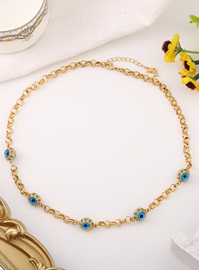 项链项链钛钢三件套饰品套装