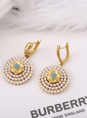 欧美简约几何镶钻型椭圆吊坠项链耳钉锁骨链锆石首饰【新疆包邮】