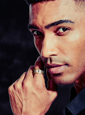 埃及风荷鲁斯男女银戒指