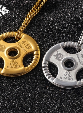 潮吊坠ins钛钢o字链男