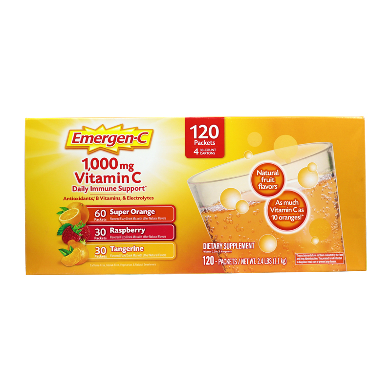 美国进口 Emergen-C 维生素C 泡腾粉冲剂成人冲剂 VC三种口味 - 图3