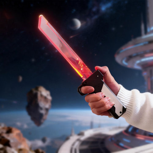 对插双刀流发光双刃光剑玩具儿童发光玩具男孩玩具伸缩刀剑死侍刀 - 图1