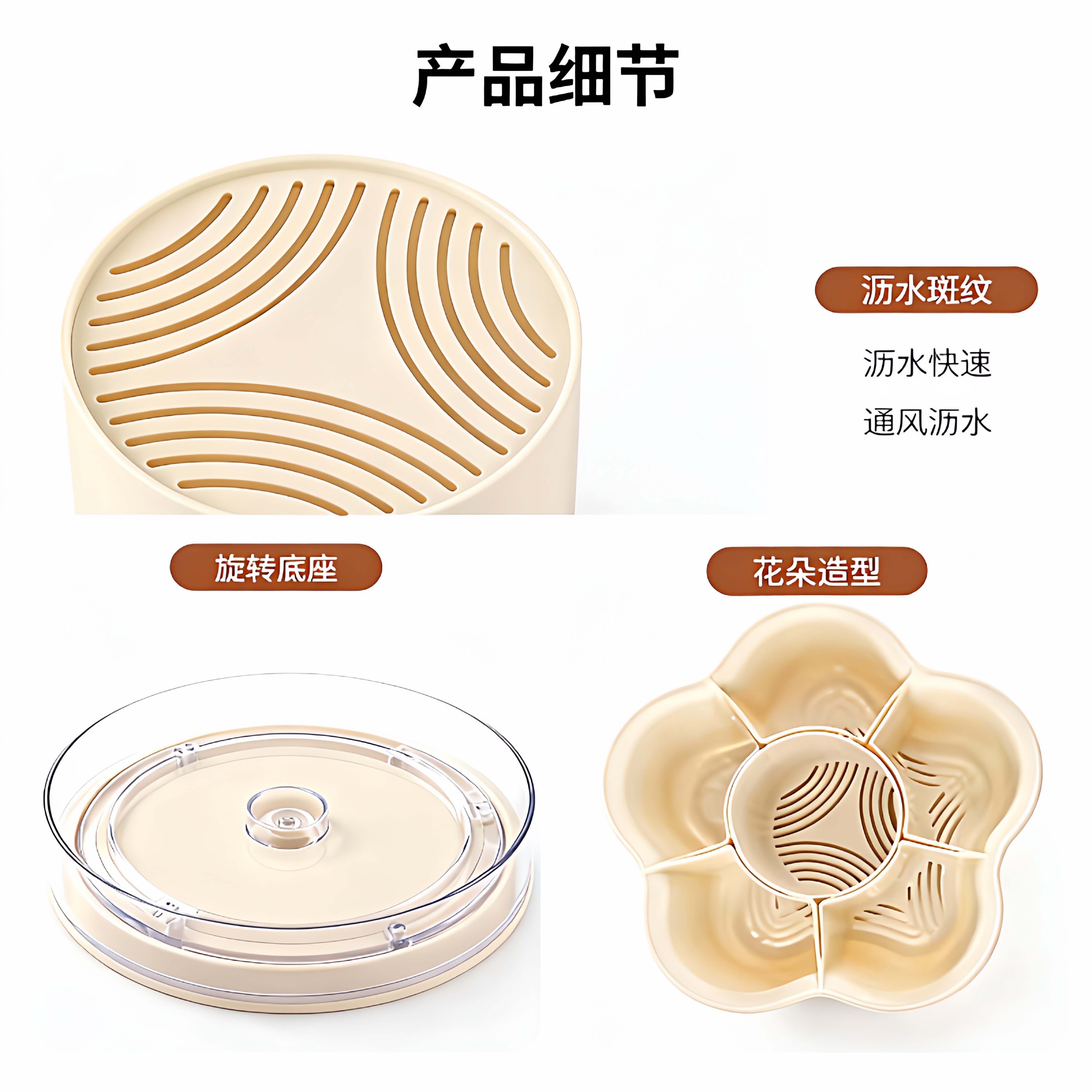 火锅盘厨房备菜盘火锅拼盘蔬菜盘分格可旋转多功能洗菜盆沥水篮,淘宝优惠券,粉丝福利购,淘宝优惠卷